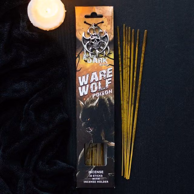 Something Different KDMD Werewolf Poison Gourmand Incense Sticks with Metal Holder in Gold, Yellow and Silver – 2