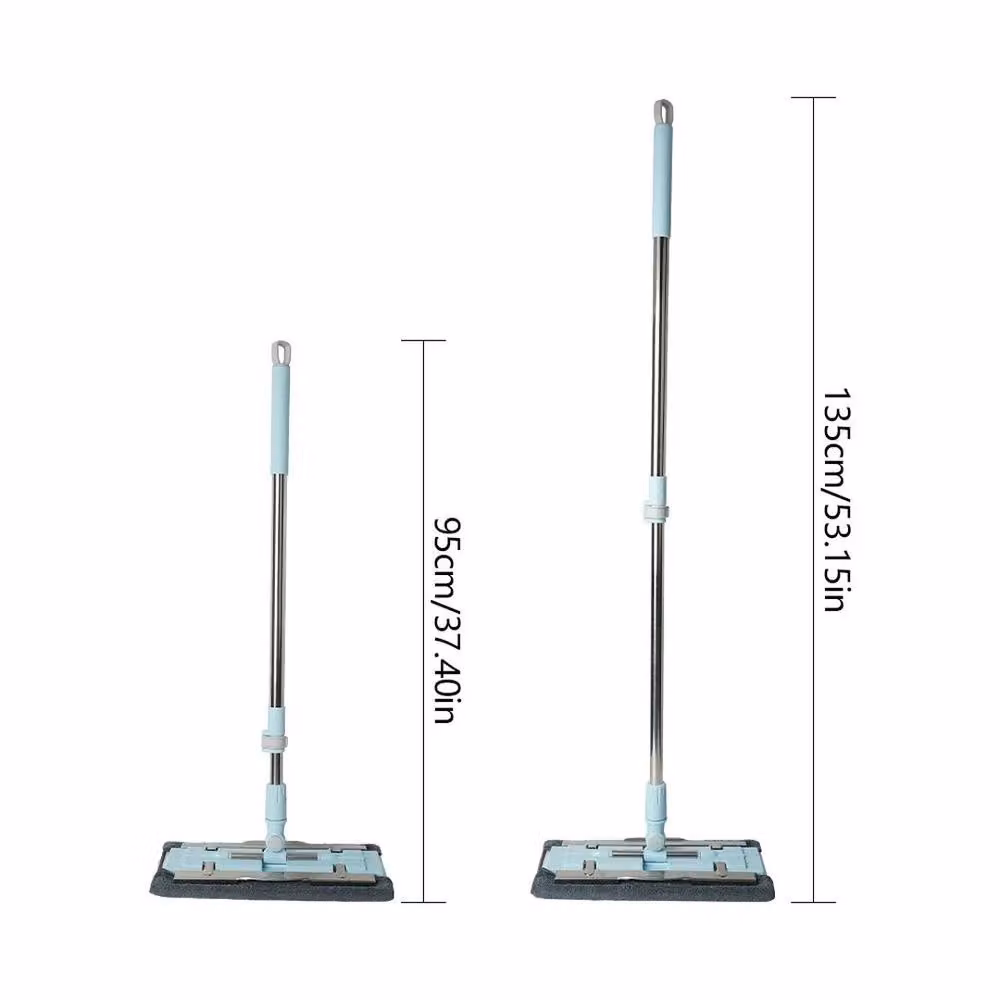 KORVIXA Blue Microfibre Cleaning Flat Mop with Telescopic Handle – 2