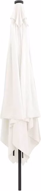Berkfield Home Square Garden Parasol with LED Lights, Sand White and Cream, W: 295 cm, H: 245 cm