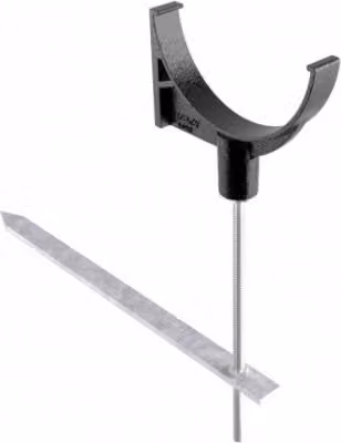 ARP Cast Aluminium Half Round Gutter Rise and Fall Bracket, 125mm, Black Matt