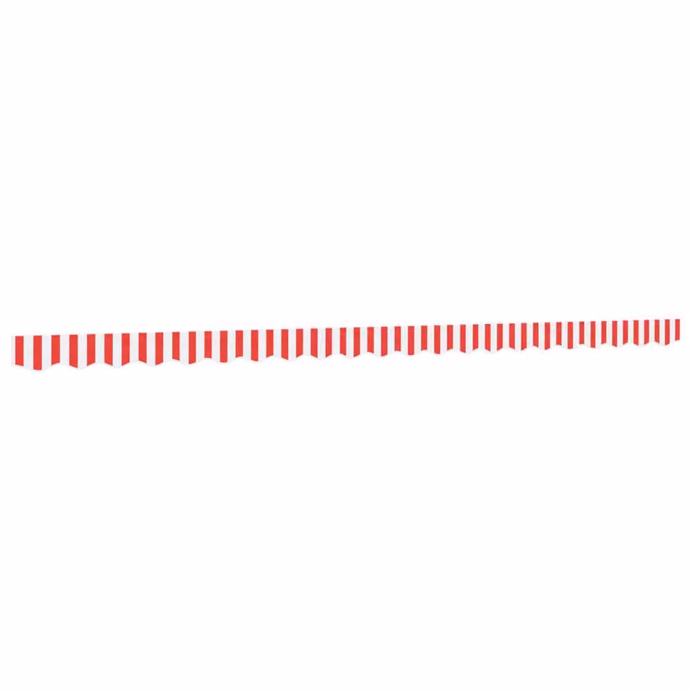 Berkfield Home Replacement Awning Valance Fabric in Red and White Stripe, 5 m – 1