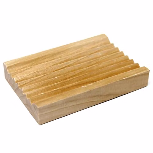 Ancient Wisdom Brown Hemu Wood Soap Dish with Drainage