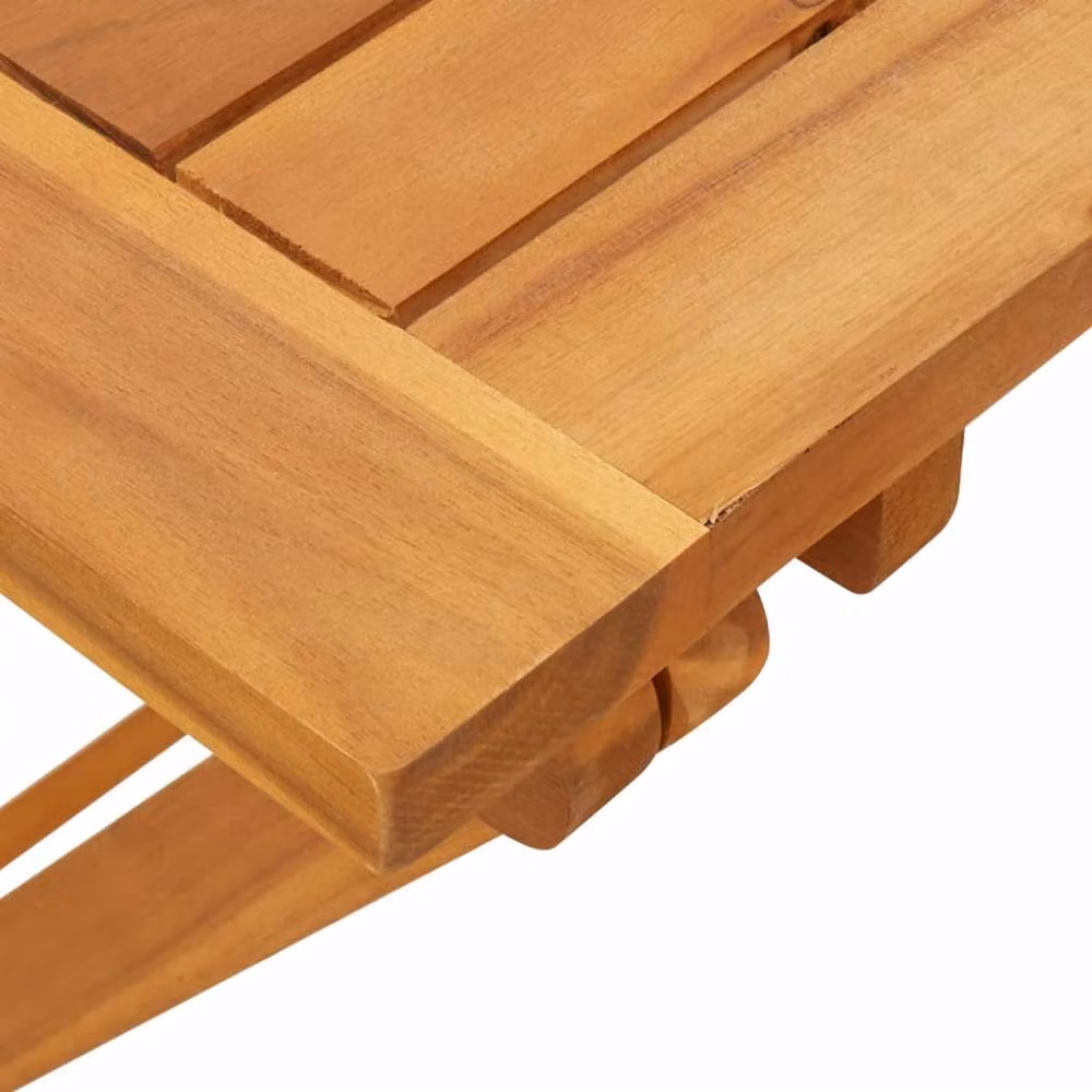Berkfield Home Folding Garden Table in Brown Solid Acacia Wood, W: 90 cm, D: 52.5 cm, H: 65 cm – 4