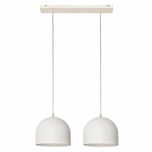 Netlighting Helam Madison Straight Bar Pendant Ceiling Light in White, W: 42 cm
