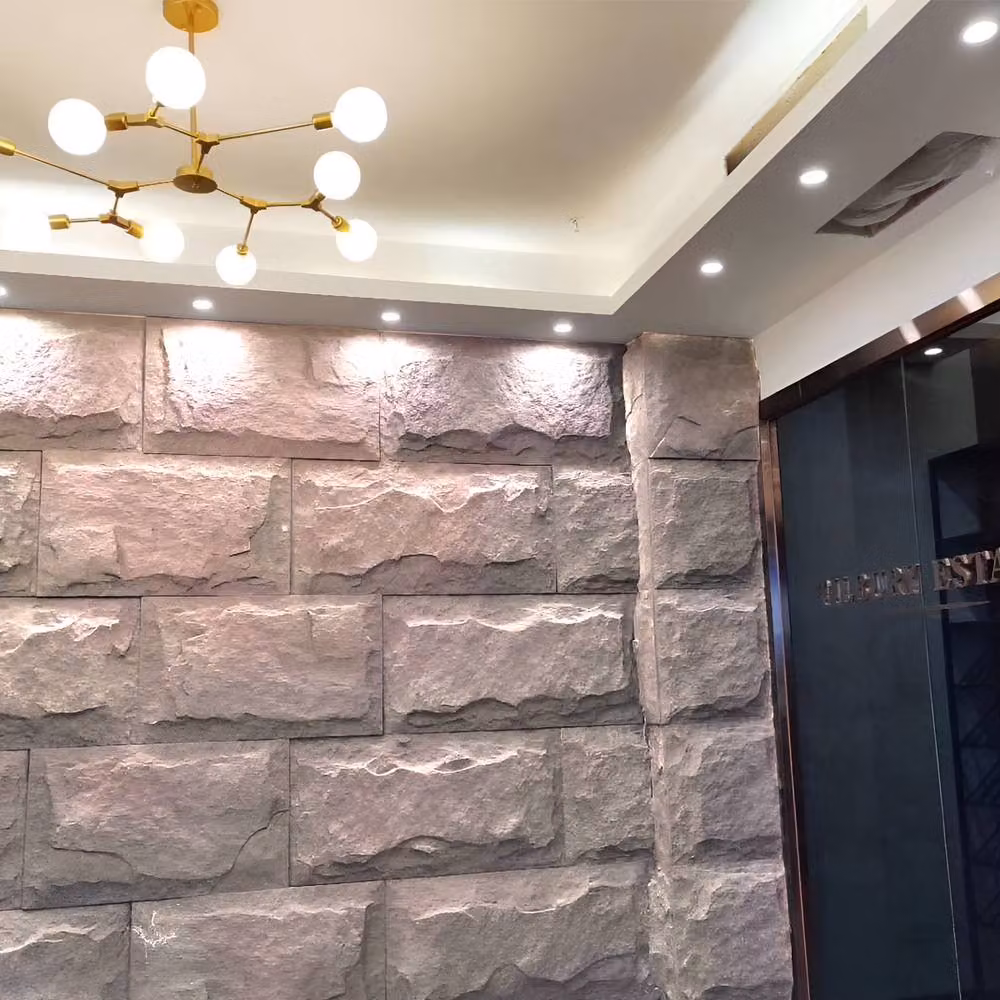ENER-J Grey Slate Stone Look PU Wall Panel Decorative Cladding, Pack of 2, W: 120 cm, H: 60 cm – 3