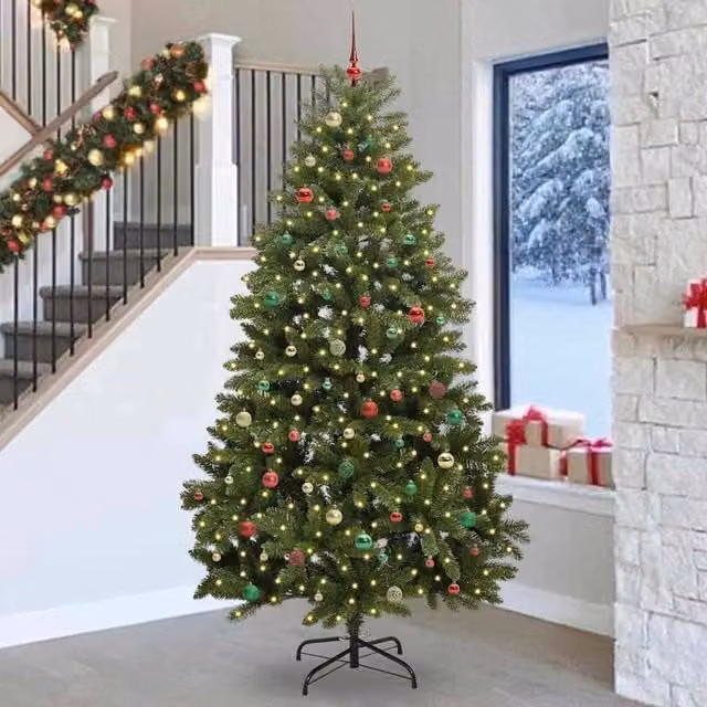 Berkfield Home Artificial Green Christmas Tree with Stand, Height: 270 cm – 1