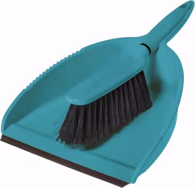 Greener Cleaner Soft Bristle Dustpan and Brush in Turquoise