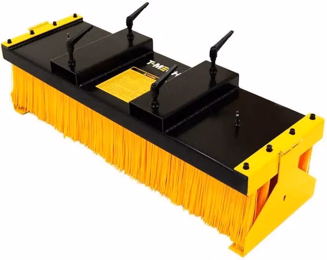 Monstershop Forklift Sweeper Brush with Stands in Orange – 1