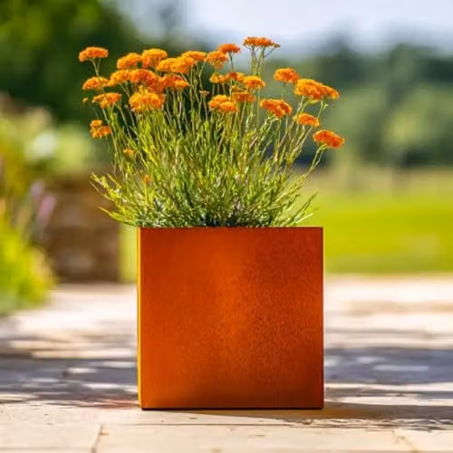 Access Garden Products Brown Steel Planter Tub W/D/H: 40 x 40 x 40 cm – 1