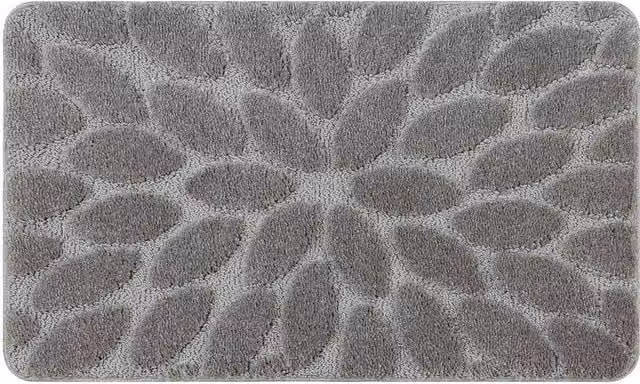 RugsX Grey Bath Mat, W/D/H: 80 x 50 x 2.5 cm