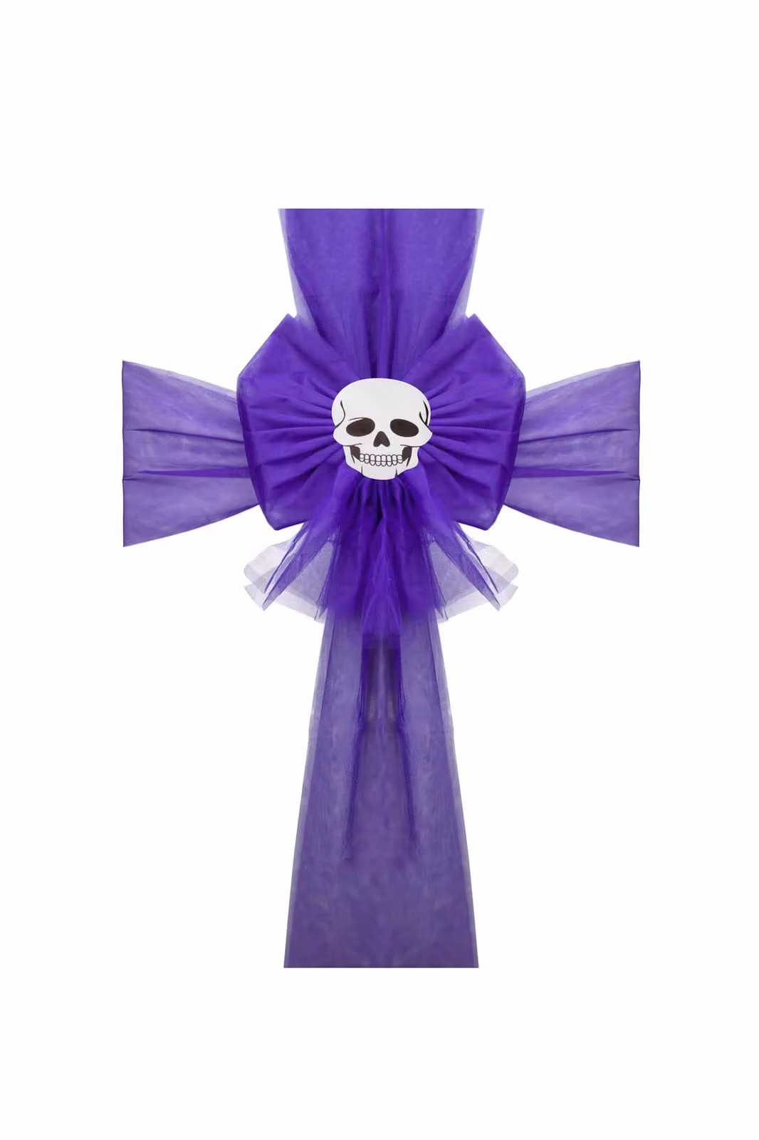 VFM e-Store Purple Halloween Hanging Door Bow with Skull Decorations – 2