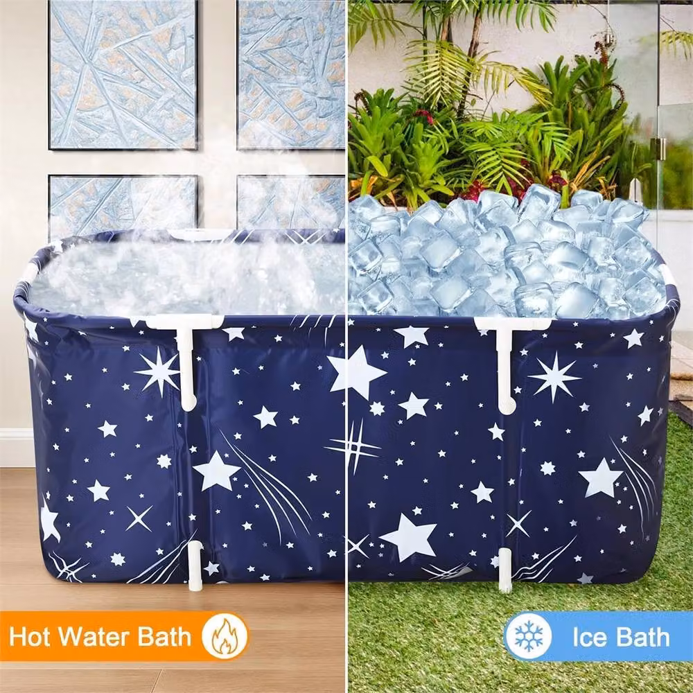 SPETLEK Foldable Portable Adult Soaking Bathtub in Blue – 5