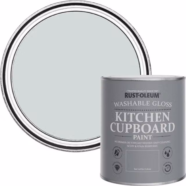 Rust-Oleum Kitchen Cupboard Paint in Gloss Finish, Grey, 0.75 l