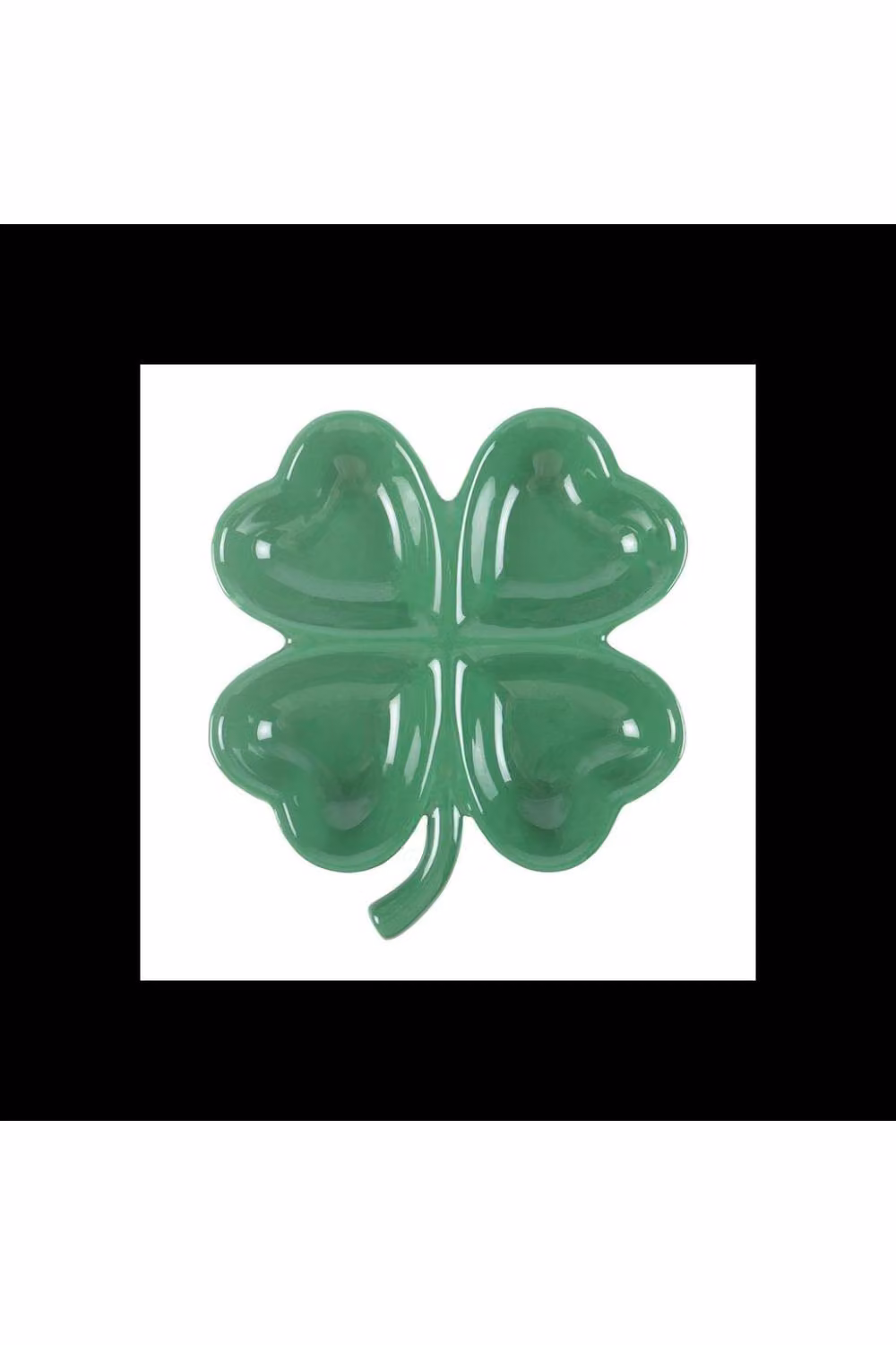 KDMD Ceramic Four Leaf Clover Trinket Tray in Green – 2