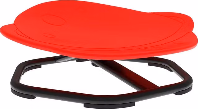 AIYAPLAY Planet-Shaped Kids Swivel Chair for Sensory Balance and Coordination Training, Red