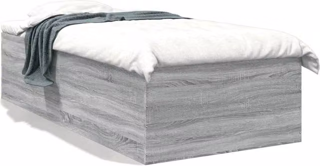 Berkfield Home Grey Sonoma Bed Frame without Mattress W/D/H: 100 x 200 x 45 cm – 1