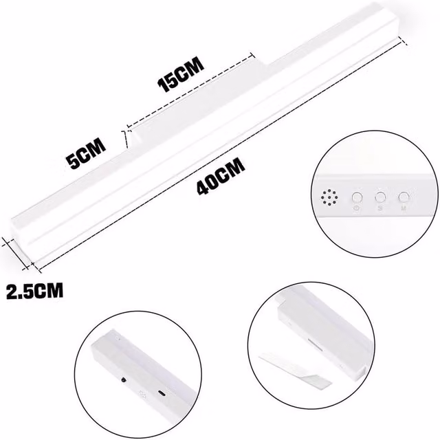 NESTLUNE 10W LED White Bathroom Wall Light for Over Mirror and Vanity – 1