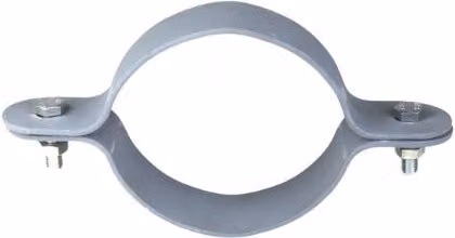 Halifax Zinc Plated Steel Split Drain and Soil Band Clip, Silver, 200mm