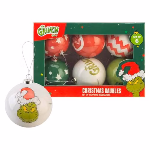VFM e-Store Grinch Christmas Bauble Set, Multicolour Animal Hanging Tree Decoration, W/D/H: 7.5 x 7.5 x 7.5 cm – 3
