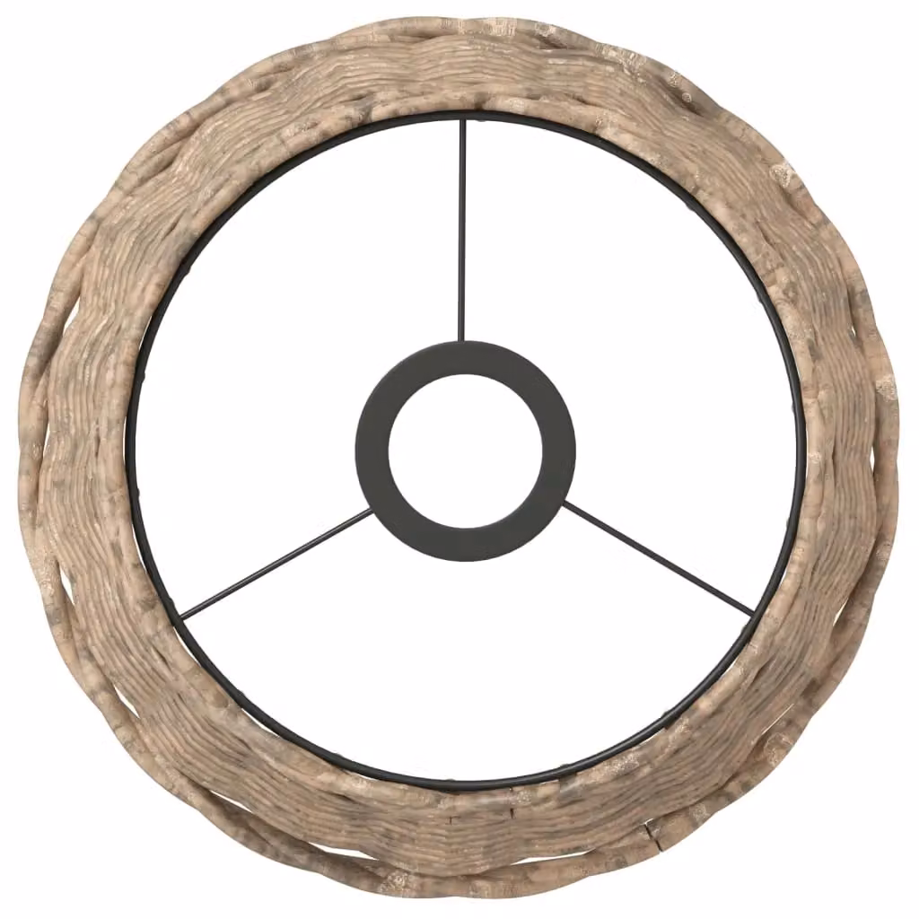 Berkfield Home Brown Wicker Ceiling Lamp Shade, W: 25 cm, H: 17 cm – 3