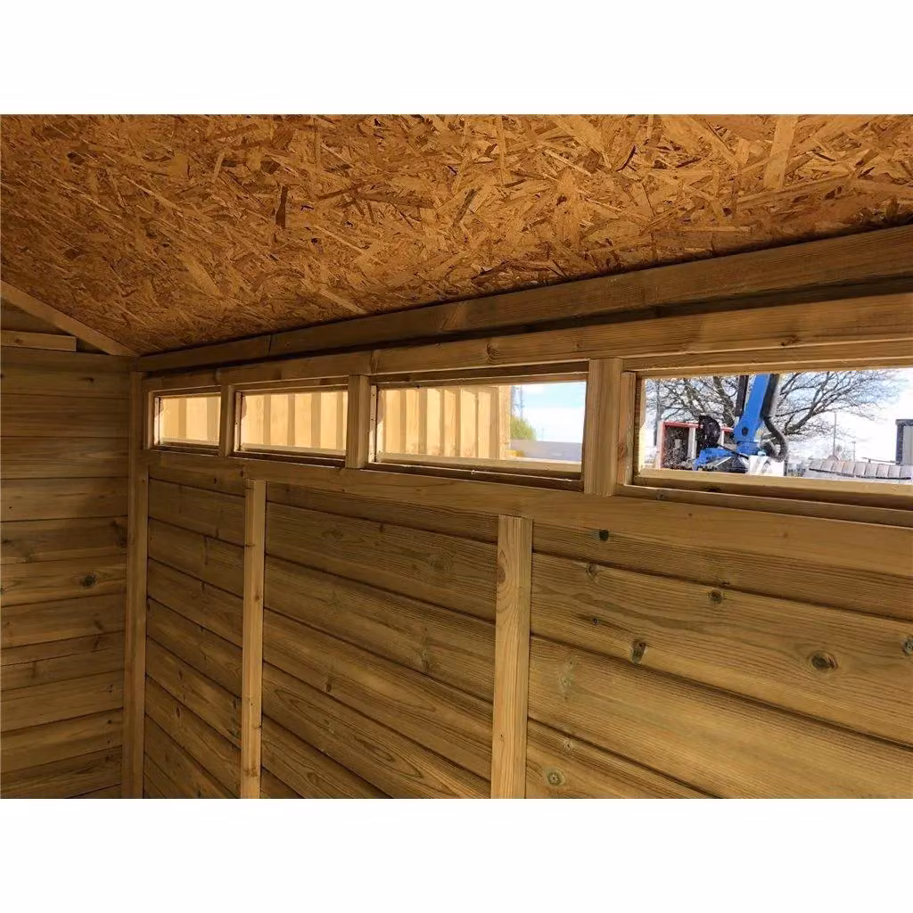Marlborough 4 x 4 Security Pressure Treated Apex Shed with Single Door in Natural – 2