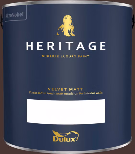Dulux Trade Heritage Matt Dispersion Paint in Cherry Truffle, Brown and Multicolour, 2.5l