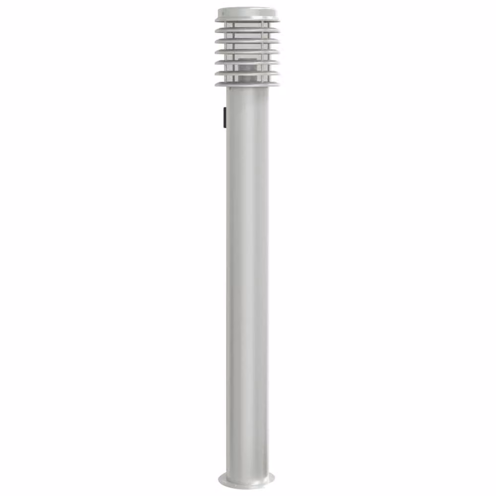 Berkfield Home Outdoor Stainless Steel Floor Lamp in Silver, Height: 110 cm – 2