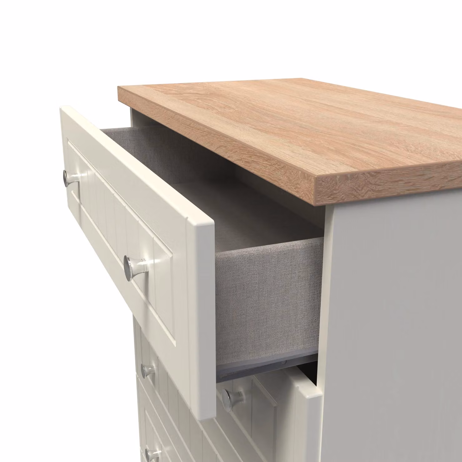Ready Assembled 2 U Cambridge 5 Drawer Chest in Cream – 2