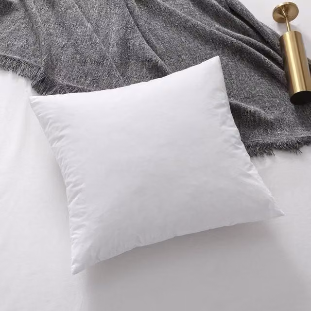HomeSpace Direct Luxe White Duck Feather Cushion Inner, W: 56 cm, H: 56 cm, D: 56 cm