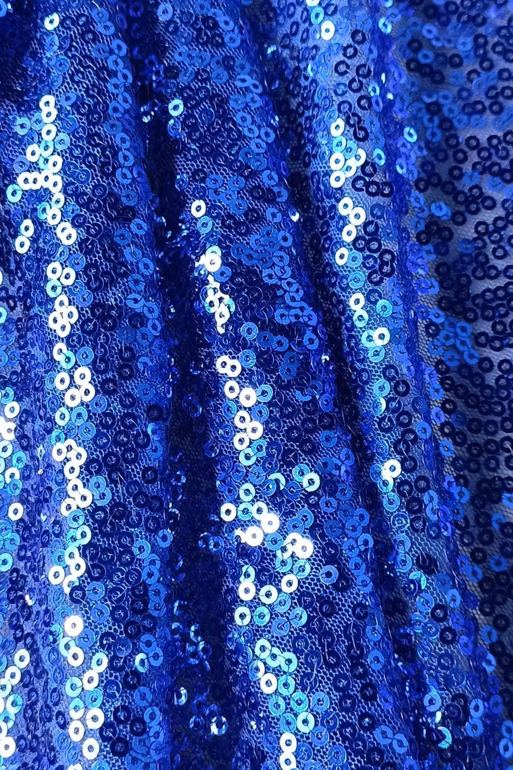 Neel Blue Royal Rectangle Sequin Tablecloth, W: 177.8 cm x D: 274.32 cm – 3