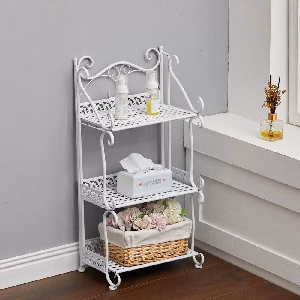KORVIXA 3 Tier Metal Bathroom Storage Shelf in Matt White – 2