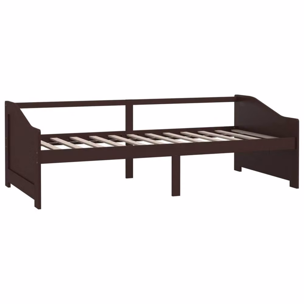 Berkfield Home 3-Seater Day Bed in Dark Brown Solid Pinewood, W/D/H: 200 x 90 x 90 cm – 3