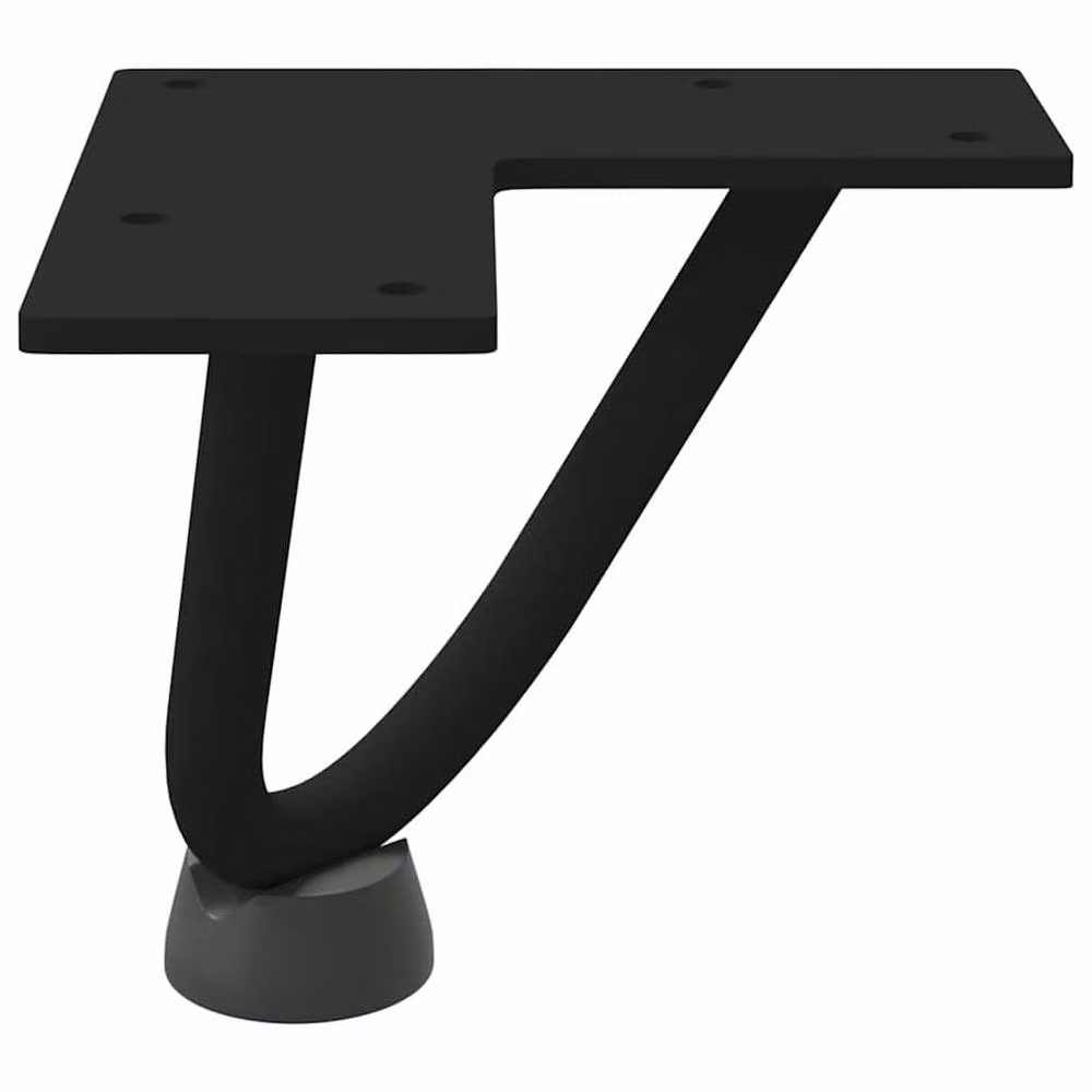Berkfield Home Hairpin Table Legs, 4 Pieces, Black Matt Solid Steel, Height: 10 cm – 4