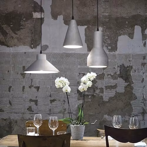 Netlighting Oil Industrial Grey Concrete Single Light Ceiling Pendant Lamp with E27 Socket – 2