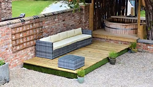 Swift Deck Timber Garden Decking Kit, Brown, 4.75 x 7 m – 1