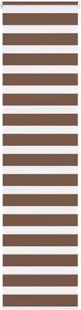 Berkfield Home Brown Zebra Day and Night Blind, W: 65 cm, H: 200 cm