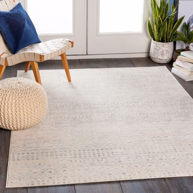 Livabliss Roma Modern Abstract Rug in Grey, White and Beige, W: 120 cm, L: 170 cm – 1