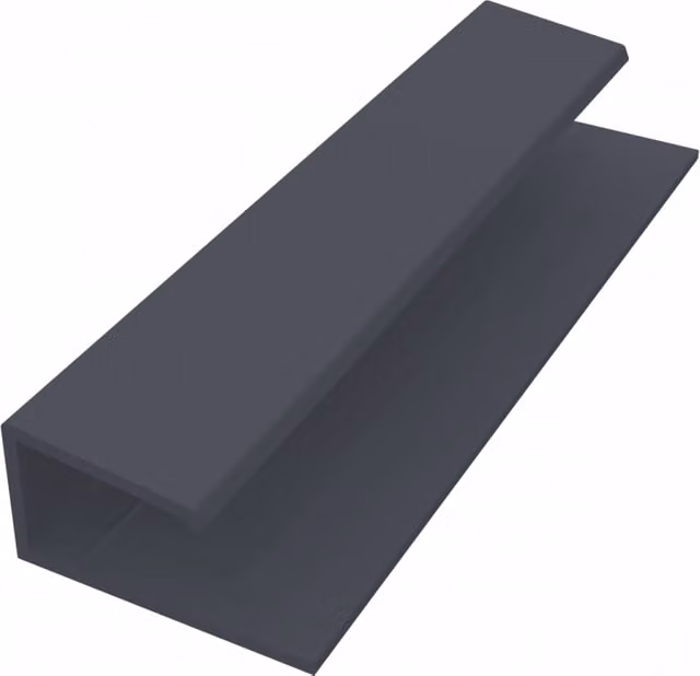 Freefoam Weatherboard Cladding Universal Edge Trim, Anthracite Grey, 3m