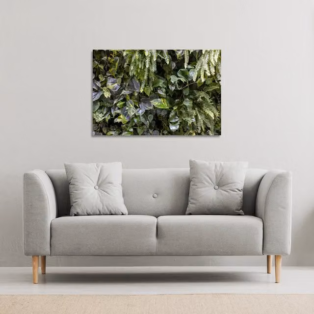Urban Jungle Modern Floral Canvas Print by Benjamin Tate Design LTD, Green, W: 152 cm, H: 101 cm