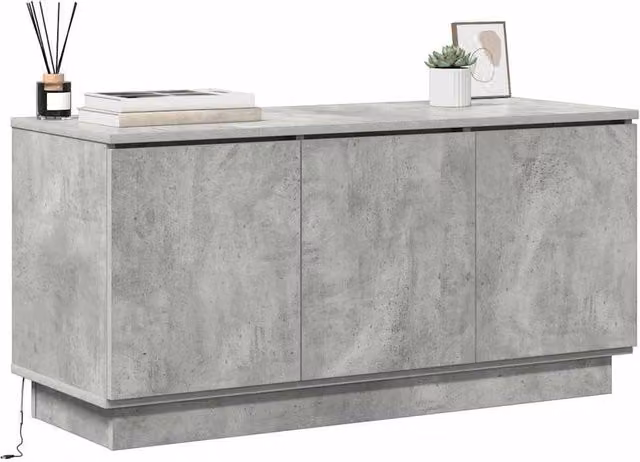 Berkfield Home TV Cabinet in Concrete Grey, W/D/H: 100 x 38 x 49 cm – 1