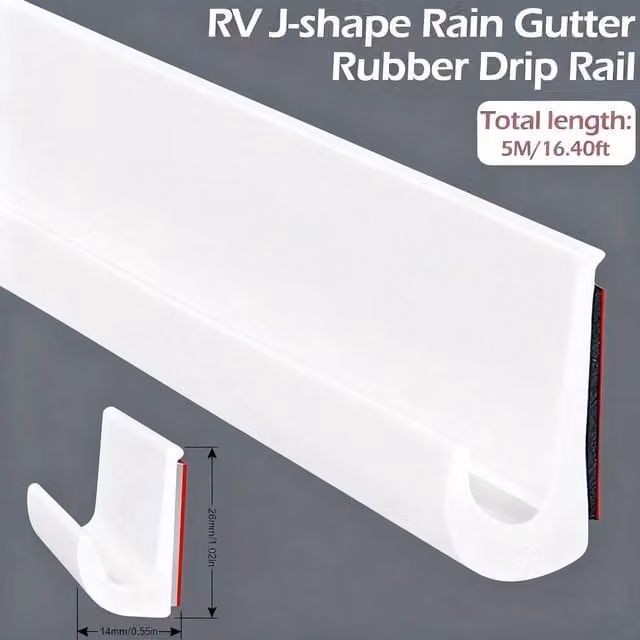 NESTLUNE Drip Stop Door Gutter Rain Deflector, White, W: 100 cm, H: 40 cm