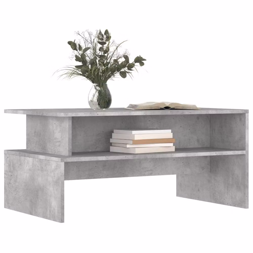 Berkfield Home Rectangular Coffee Table in Grey Composite Wood, W: 90 cm, D: 55 cm, H: 42.5 cm – 3