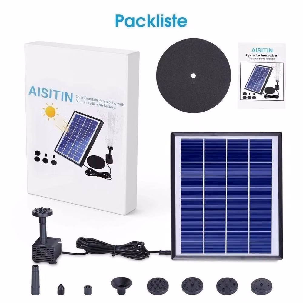 EONLION 6.5W Solar Power Bird Bath Fountain Pump in Black – 5