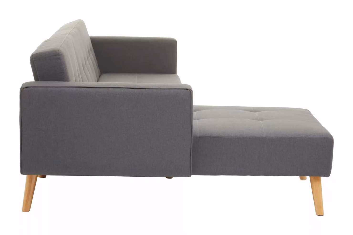 Orsina Hagen Grey Linen L-Shape Corner Sofa Bed with Pull Out Frame – 4