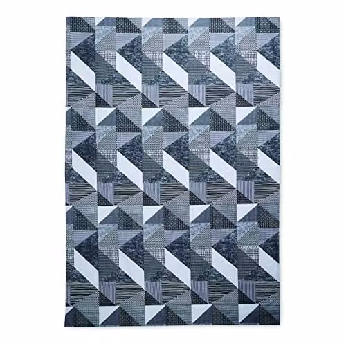 Catherine Lansfield Larsson Geo Wipe Clean Rectangular Table Cloth, Grey, W: 137 cm, D: 178 cm – 3