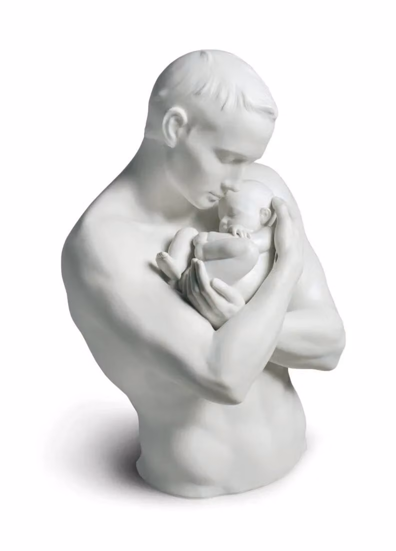 Lladró Paternal Protection White Porcelain Figurine
