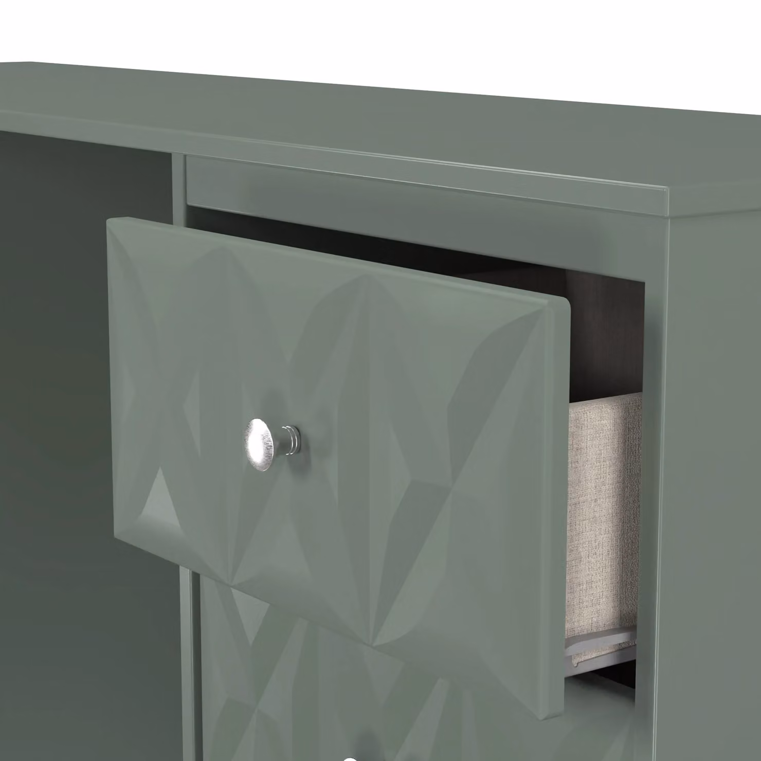 2 U Memphis 6 Drawer Kneehole Desk in Pale Green – 3