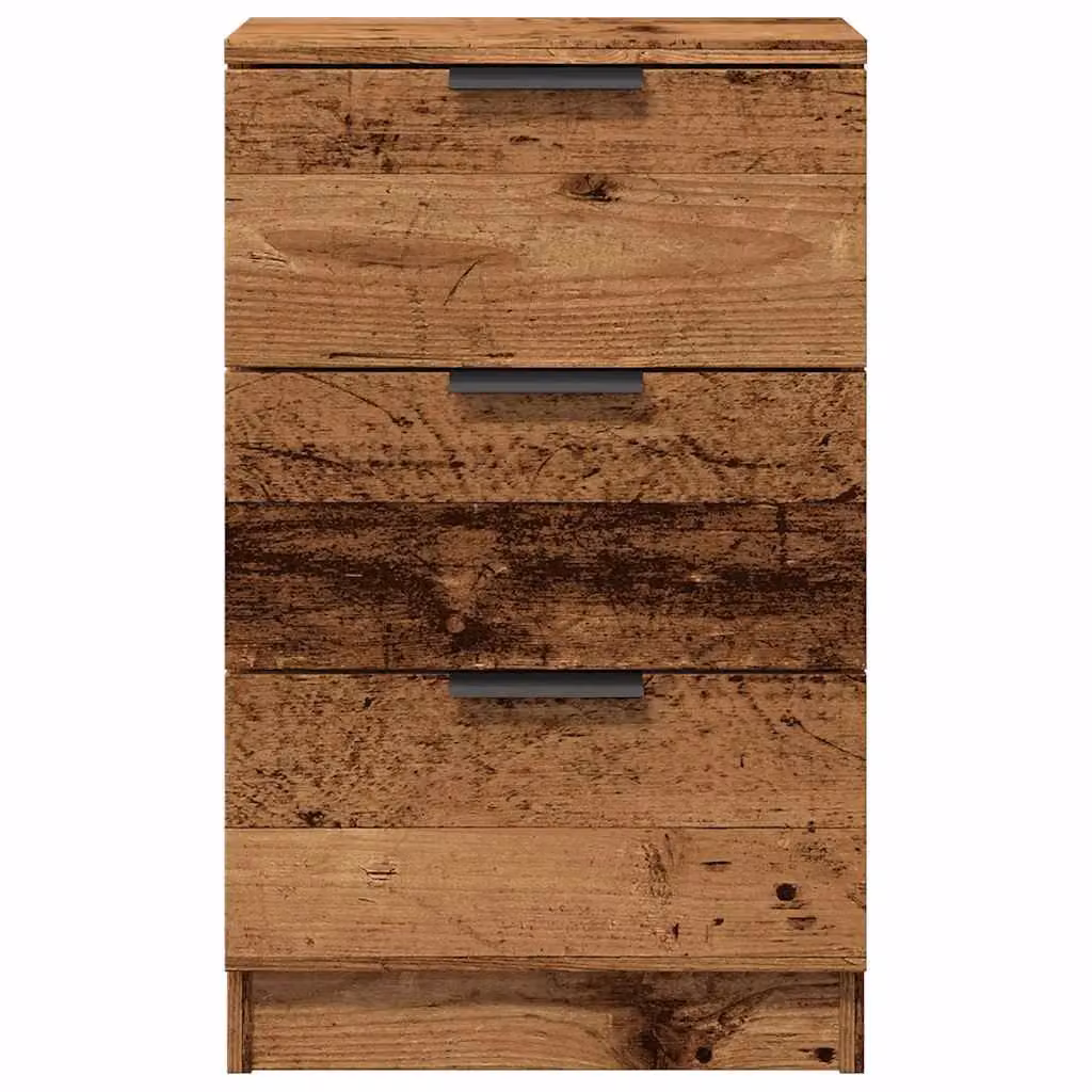 Berkfield Home Set of 2 Bedside Cabinets in Old Wood Brown, W/D/H: 40 x 36 x 65 cm – 4