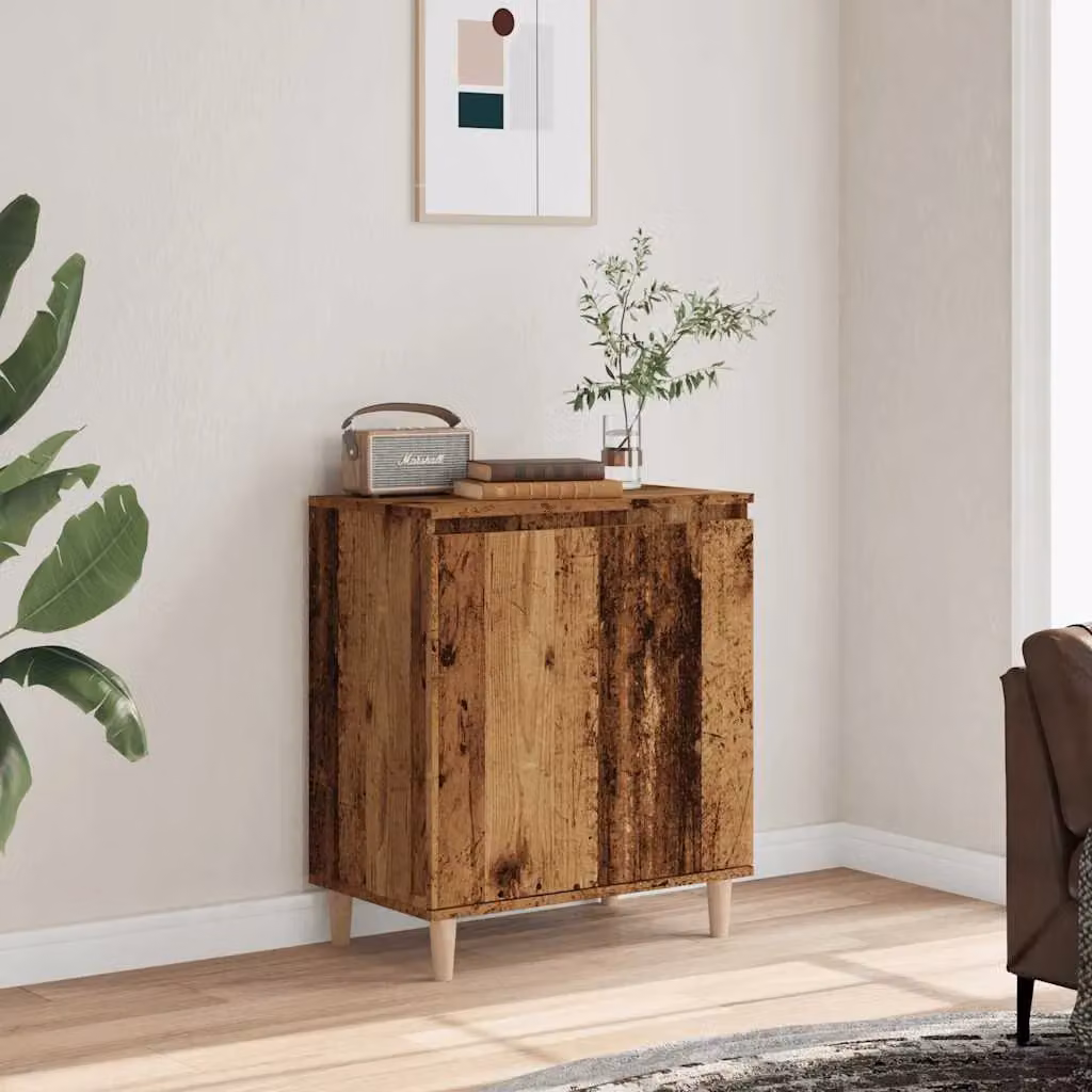 Berkfield Home Old Wood Sideboard in Brown, W/D/H: 60 x 35 x 70 cm – 3