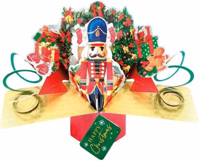 KDMD Nutcracker Pop Up Card in Multicolour and Gold